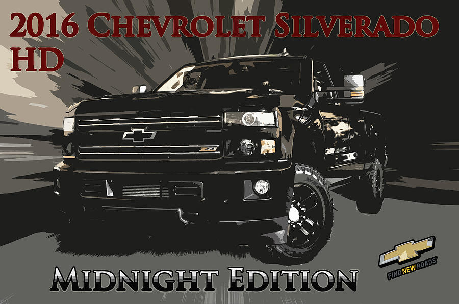 Truck Photograph - Chevrolet Silverado 2500 Midnight by Adam Kushion