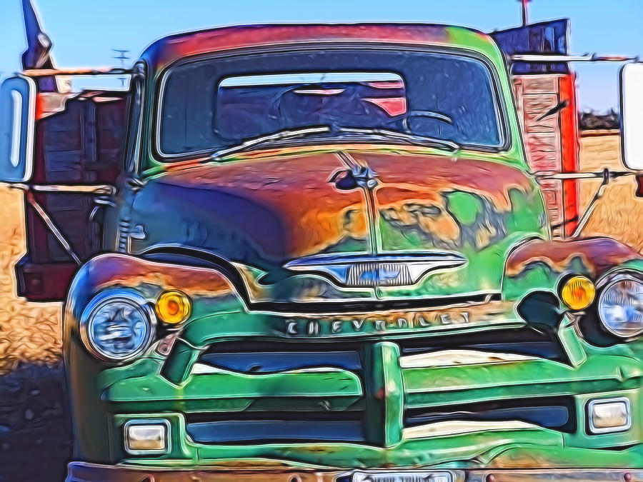 Chevrolet Truck 1950s  Digital Art by Cathy Anderson