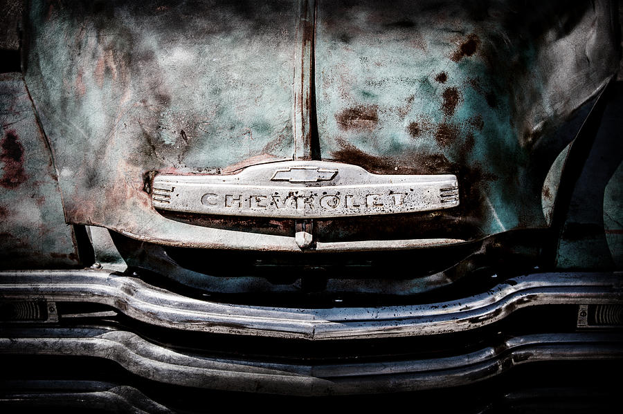 Car Photograph - Chevrolet Truck Grille Emblem -0839ac1 by Jill Reger