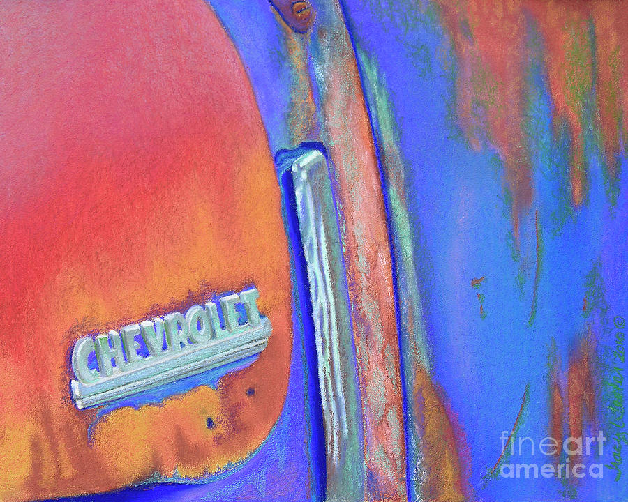 Chevy Blues Pastel by Tracy L Teeter 