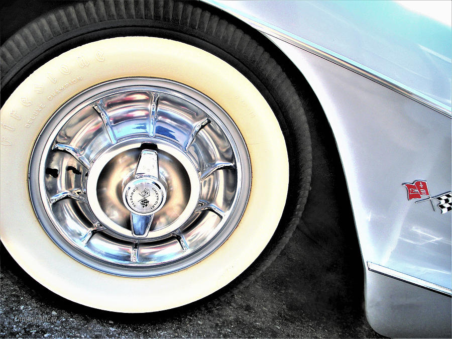 Chevy Corvette White Photograph by Christine McCole