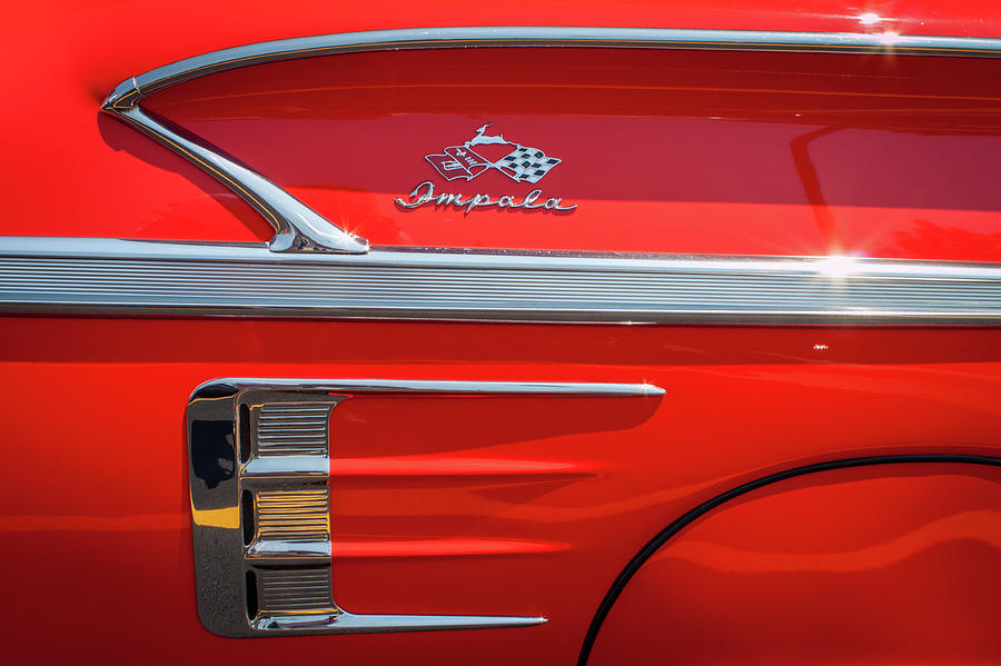 Chevy Impala Emblem Photograph by Mike Burgquist - Fine Art America