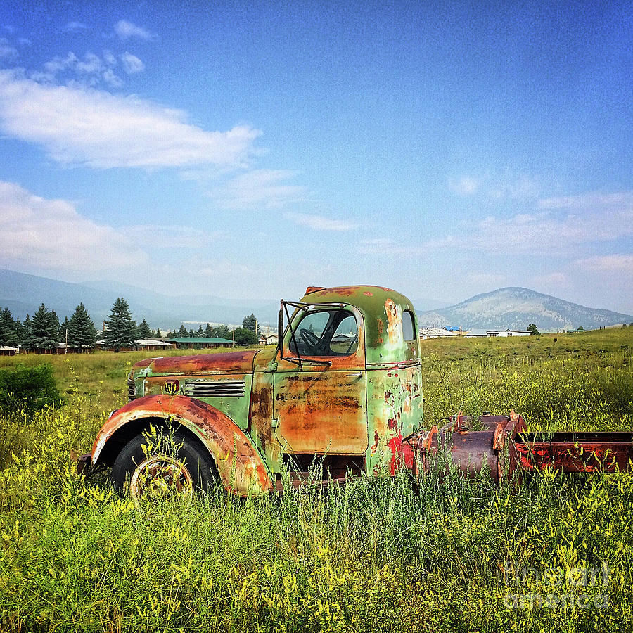 Chevy in a Field Mixed Media by Terry Rowe