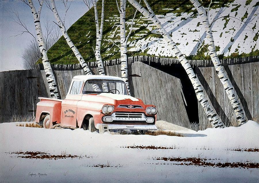 Chevy Pick-up Painting by Conrad Mieschke