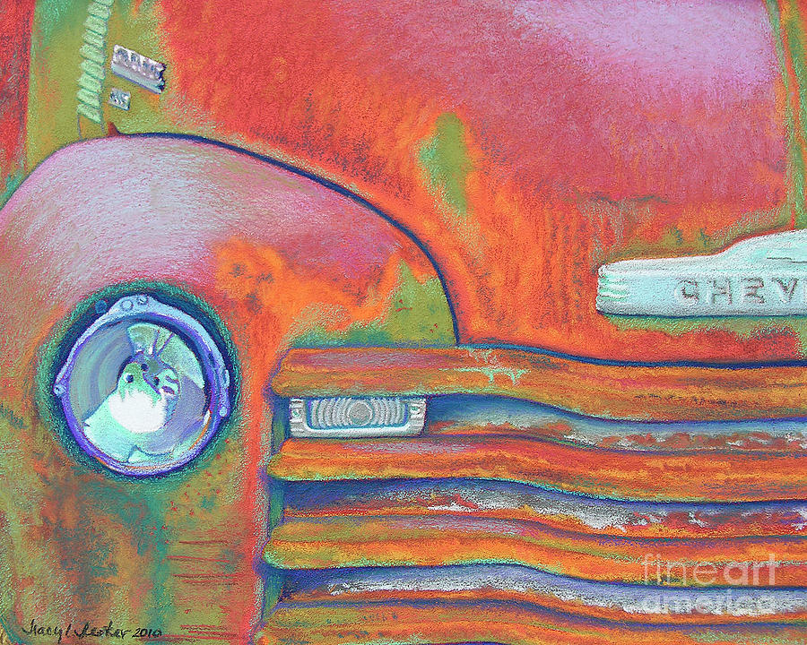 Truck Pastel - Chevy Rust by Tracy L Teeter 