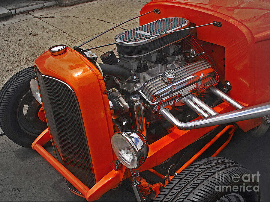 Hot Rod Photograph - Chevy Small Block by Curt Johnson