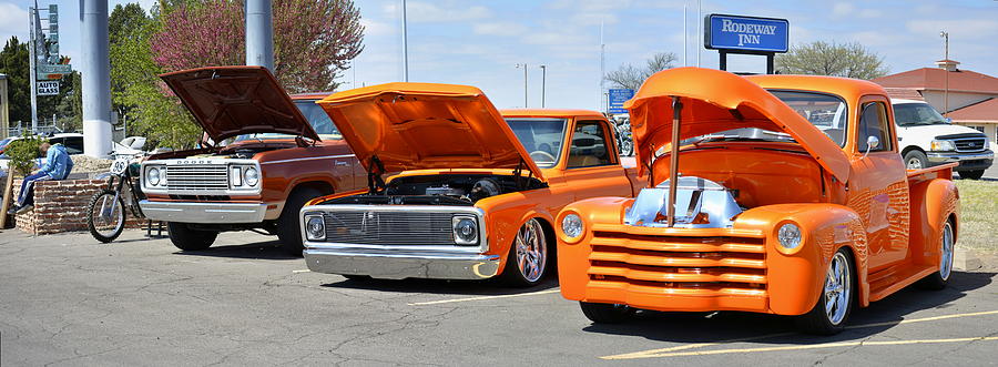 Spring Photograph - Chevys In Orange by Mark Bell