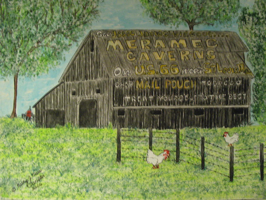 Chew Mail Pouch Barn Painting by Kathy Marrs Chandler