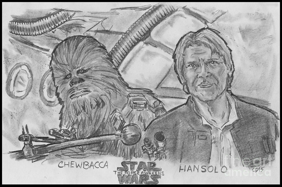 Chewie were home Drawing by Chris DelVecchio