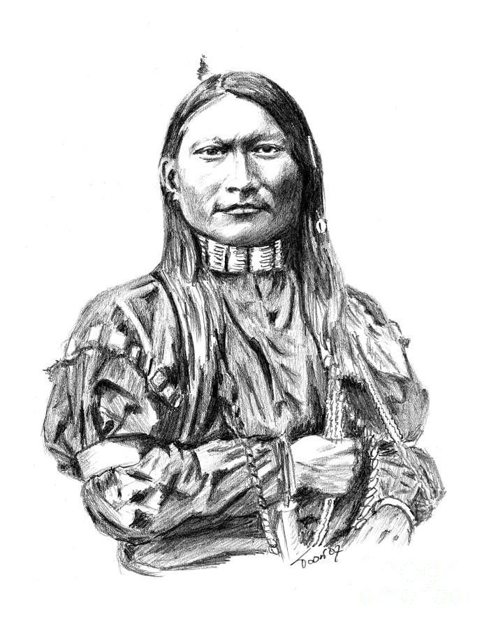 Cheyenne man Drawing by Toon De Zwart