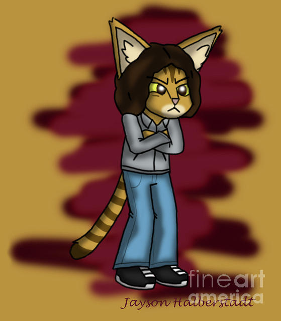 Cat Digital Art - Chi-chi mad by Artists With Autism Inc Cat Digital Art - Chi-chi mad by Artists With Autism Inc
