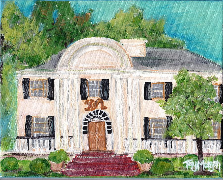 Owl Painting - Chi Omega House at Ole Miss by Tay Morgan