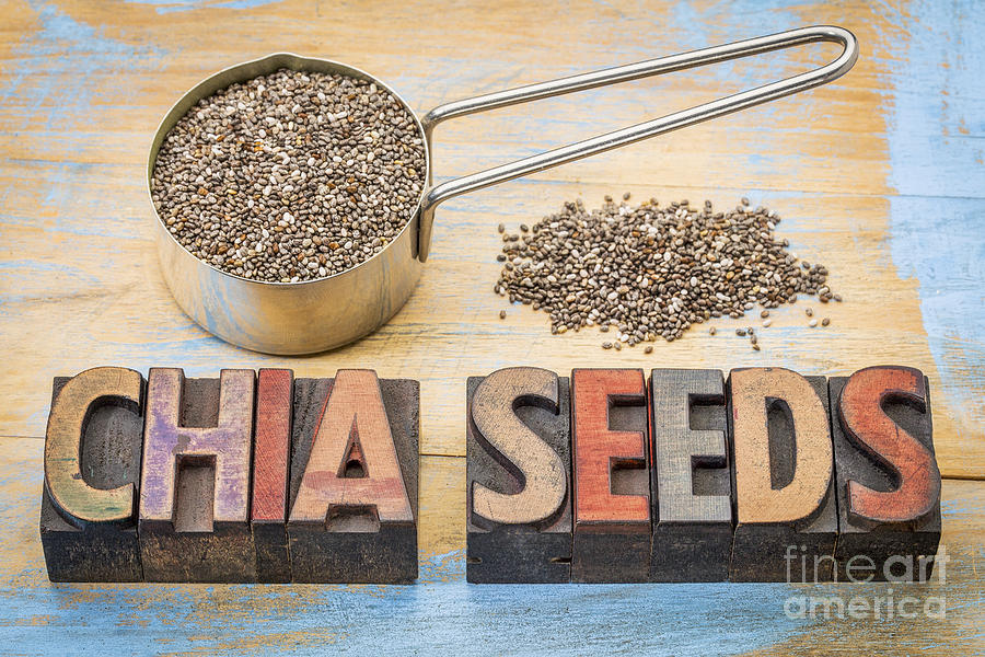 Chia Seeds Scoop And Typography Photograph by Marek Uliasz