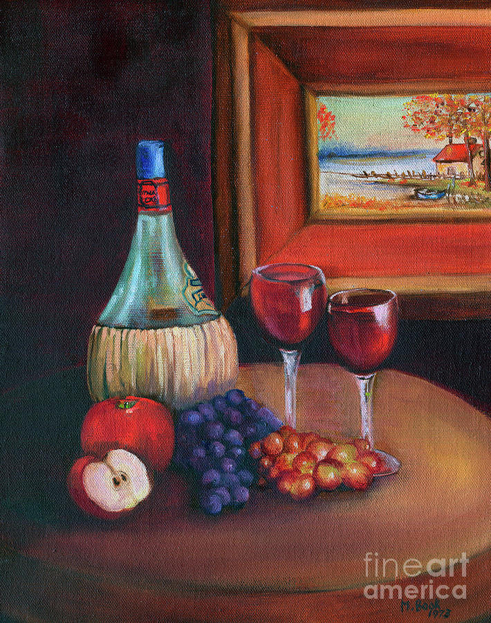 Chianti Still Life Painting by Marlene Book