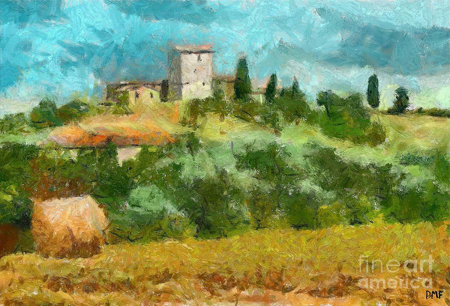 Landscape Painting - Chianti Summer by Dragica  Micki Fortuna