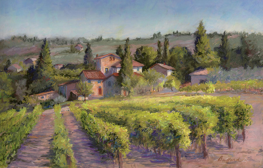 Chianti Vineyard Painting by Vikki Bouffard