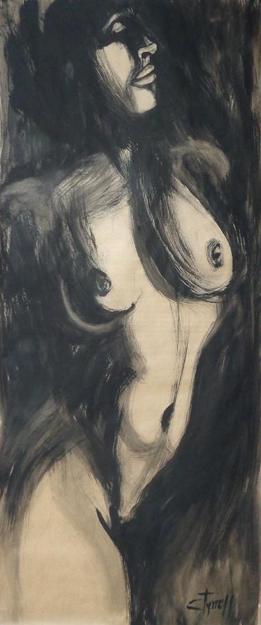 Chiaroscuro Figure - Female Nude Painting by Carmen Tyrrell