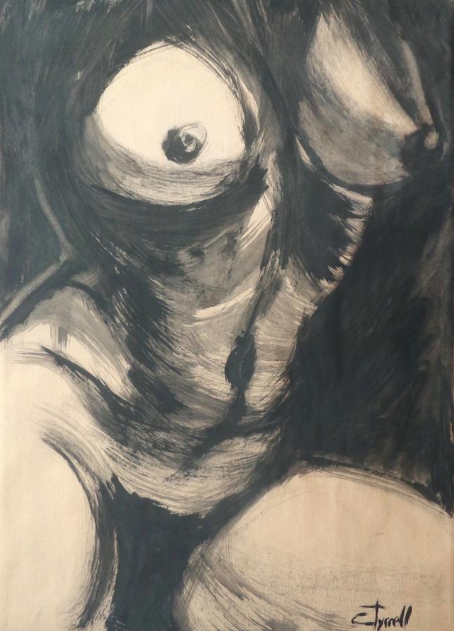 Chiaroscuro Painting - Chiaroscuro Torso - Female Nude by Carmen Tyrrell
