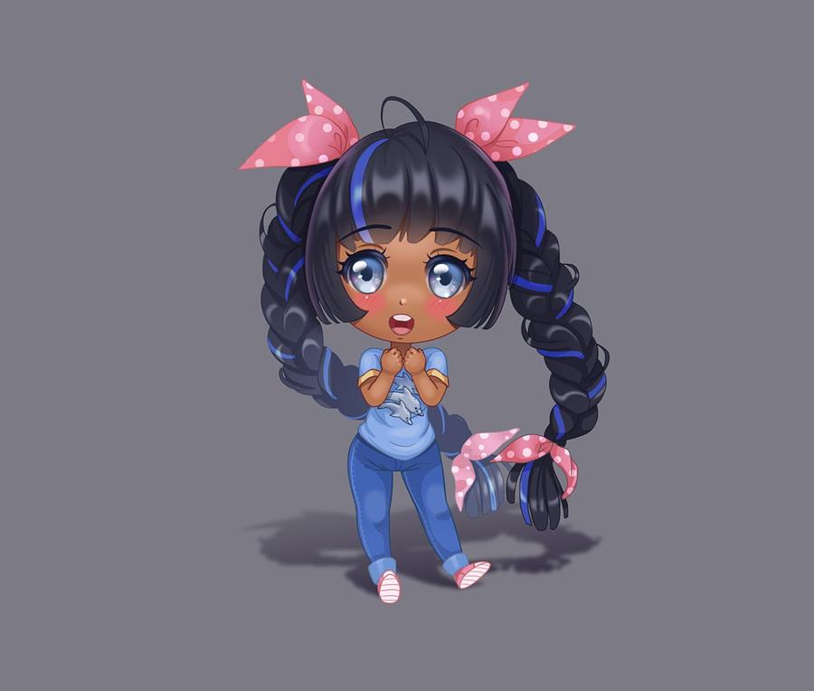 Chibi Girl Cute Drawing By Danilb Nguyen