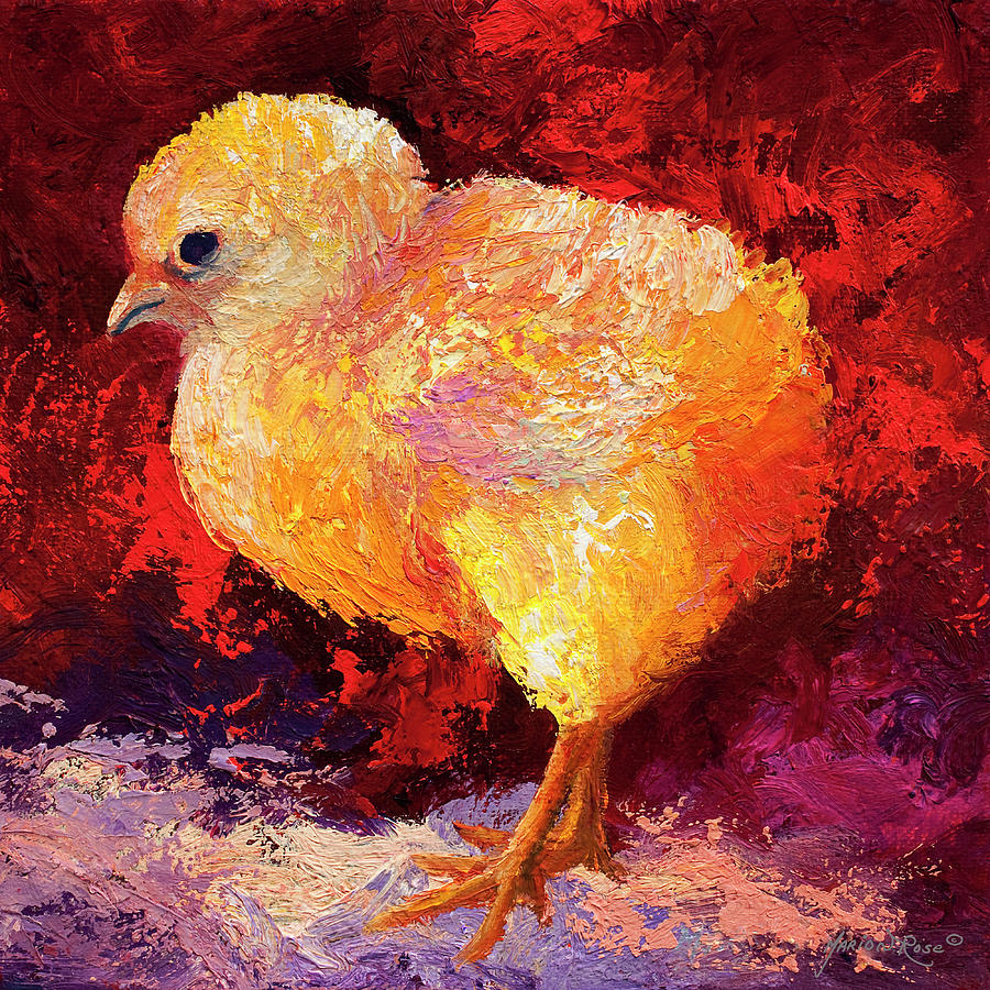 Rooster Painting - Chic Flic III by Marion Rose