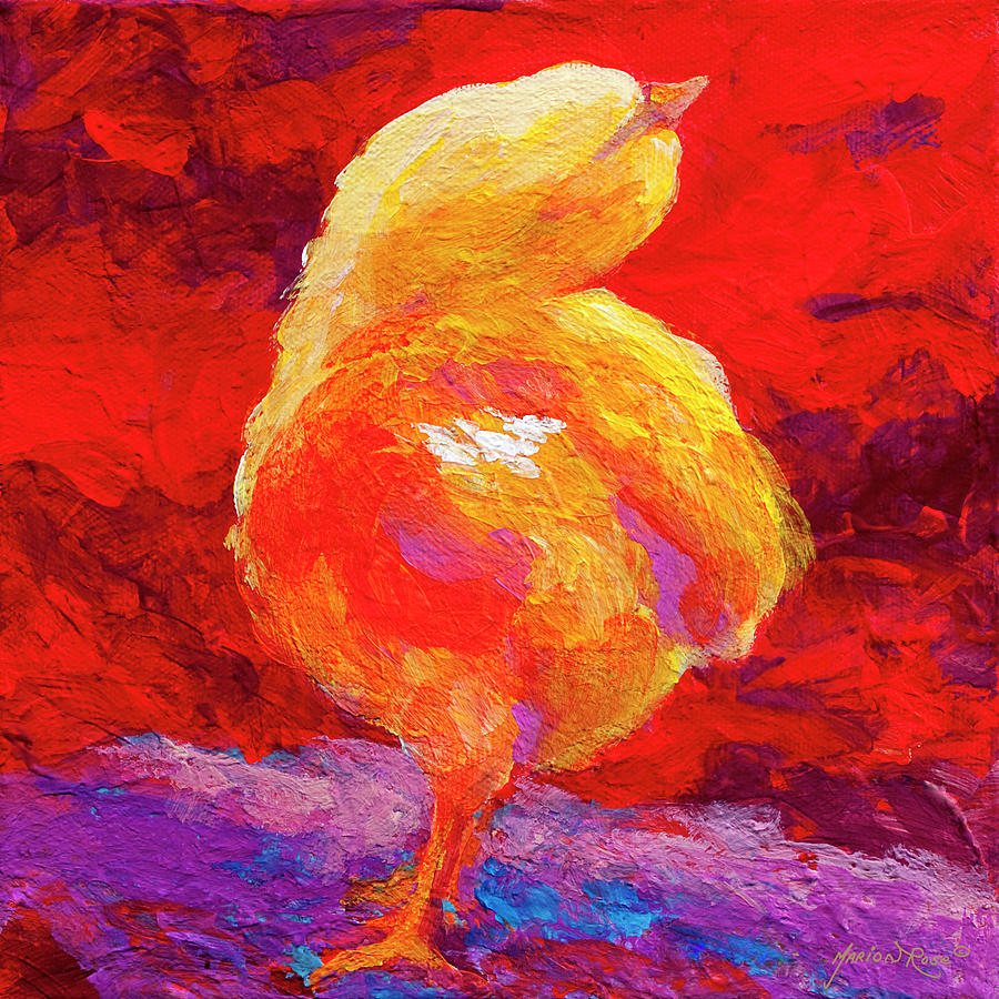 Rooster Painting - Chic Flic V by Marion Rose
