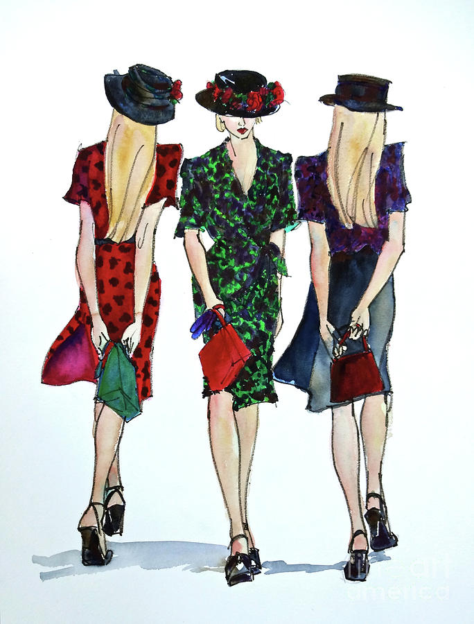 Chic Trio Painting by Sherri Crabtree - Fine Art America