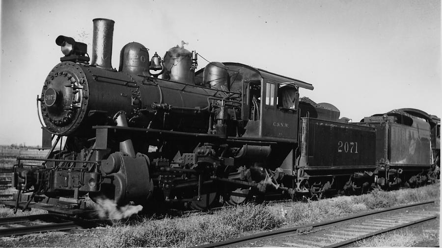 Steam Engine With Tender in Belvidere Illinois - 1937  Photograph by Chicago and North Western Historical Society