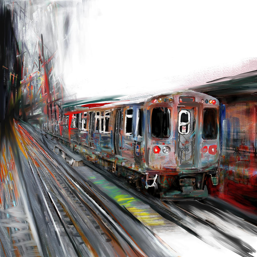 Chicago 212 2 Painting by Mawra Tahreem