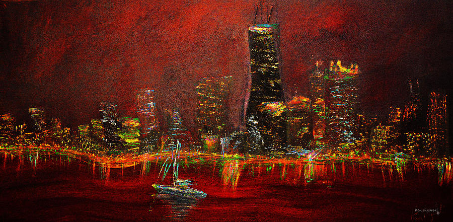 Chicago Acid Trip Painting by Ken Figurski