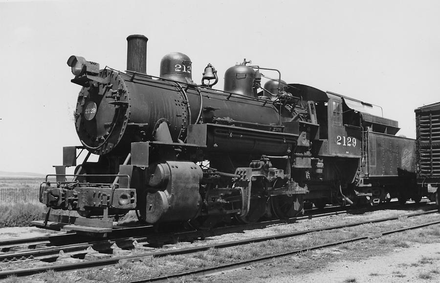 Chicago and North Western Locomotive With Tender in Chadron Nebraska - 1948 Photograph by Chicago and North Western Historical Society