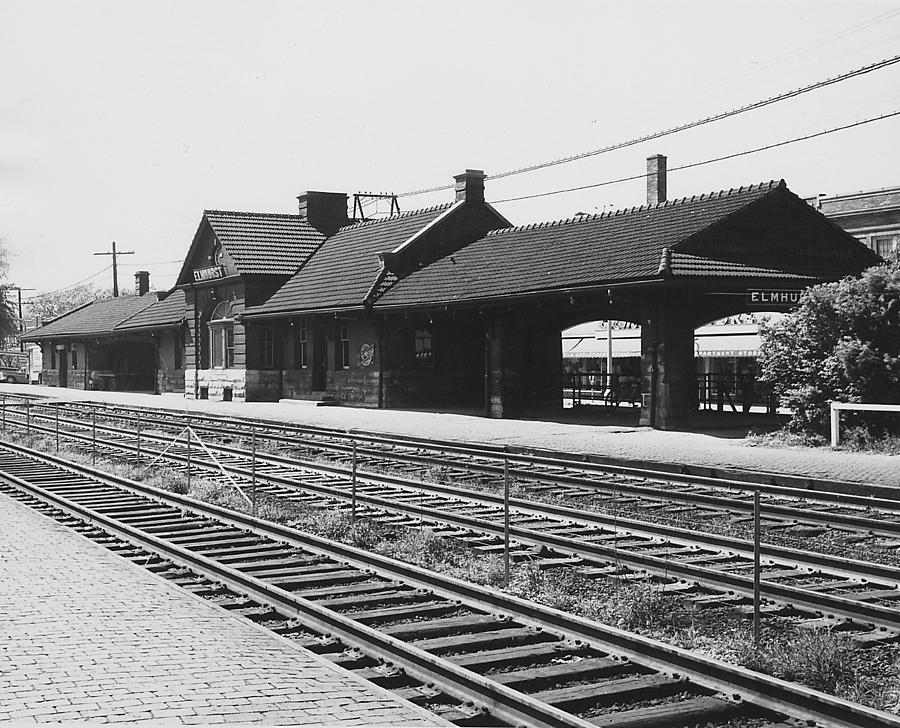 Elmhurst Traiin Depot  - 1960 Photograph by Chicago and North Western Historical Society