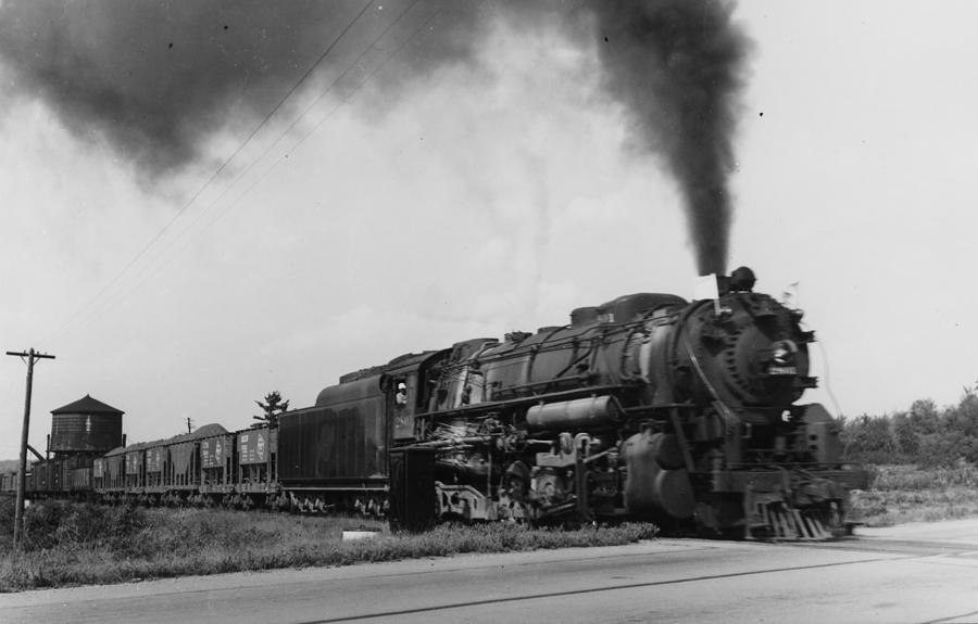 Steam Engine Hauls Freight   #2 Photograph by Chicago and North Western Historical Society