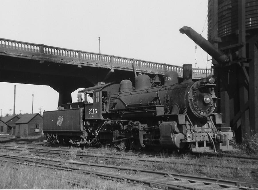 Chicago and North Western Steam Engine in Ironwood Michigan Photograph by Chicago and North Western Historical Society