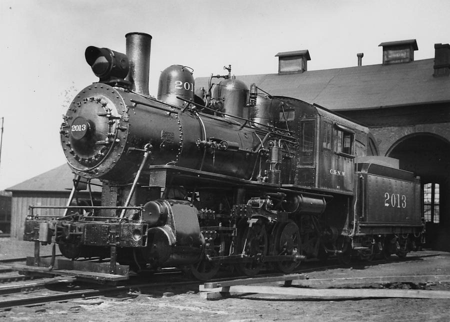 Steam Engine in Marinette Wisconsin - 1939 Photograph by Chicago and North Western Historical Society