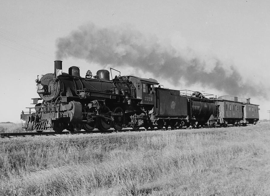 Steam Engine in South Dakota - 1956 Photograph by Chicago and North Western Historical Society
