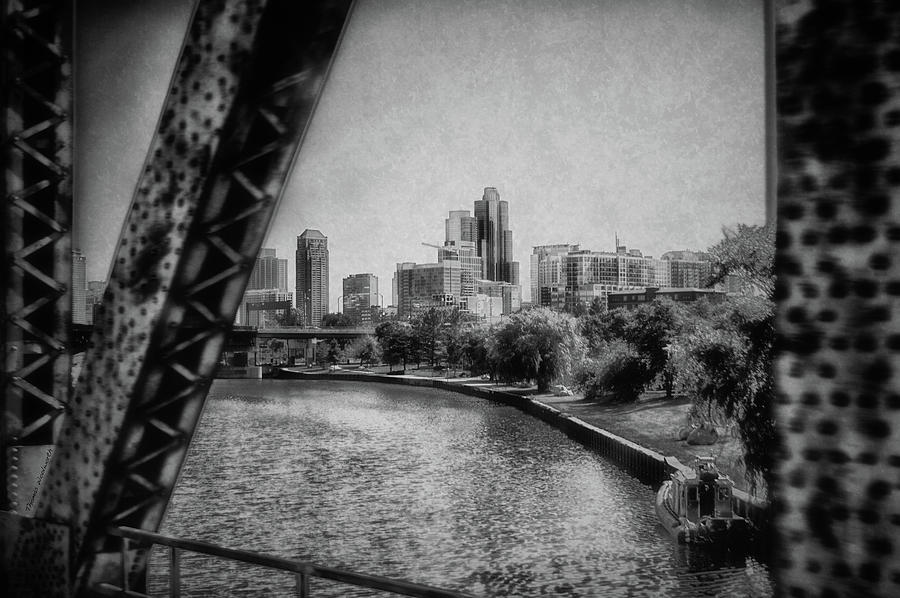 Chicago Photograph - Chicago Approaching The City In June BW by Thomas Woolworth