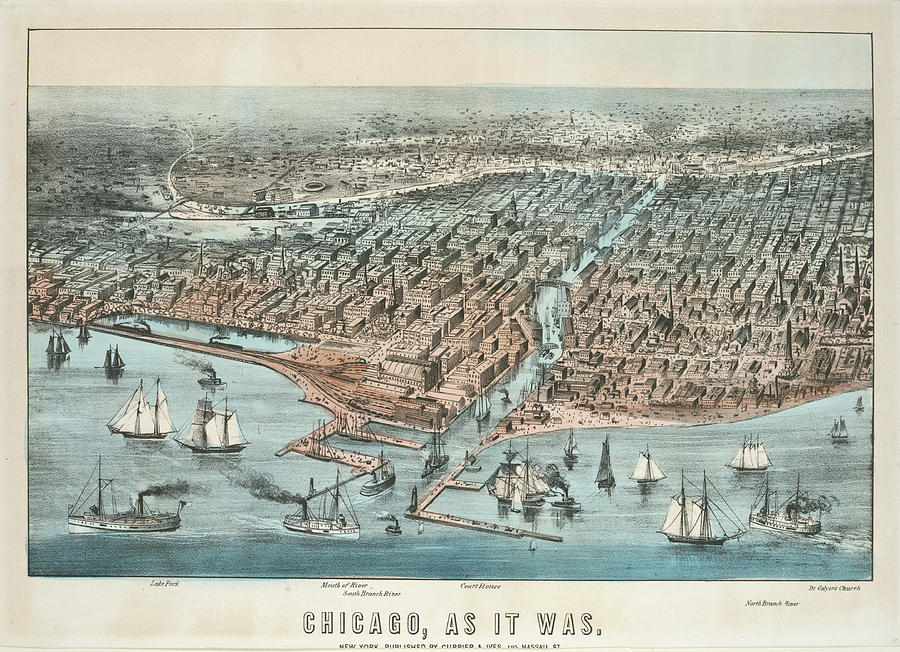 Chicago Photograph - Chicago As It Was 1872 by Ricky Barnard