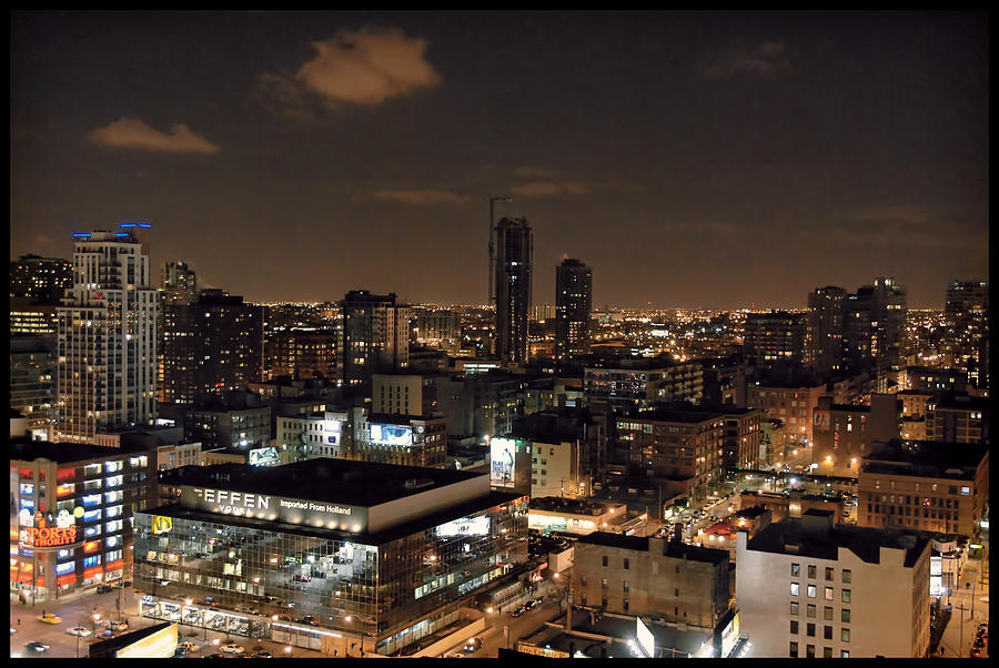Chicago at Night Photograph by Bill Howard