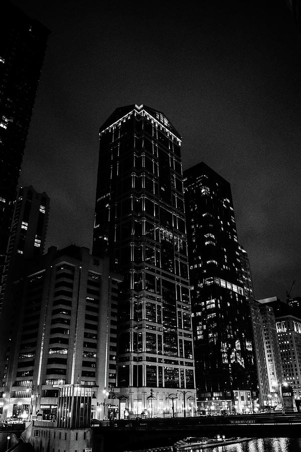 Chicago At Night Photograph