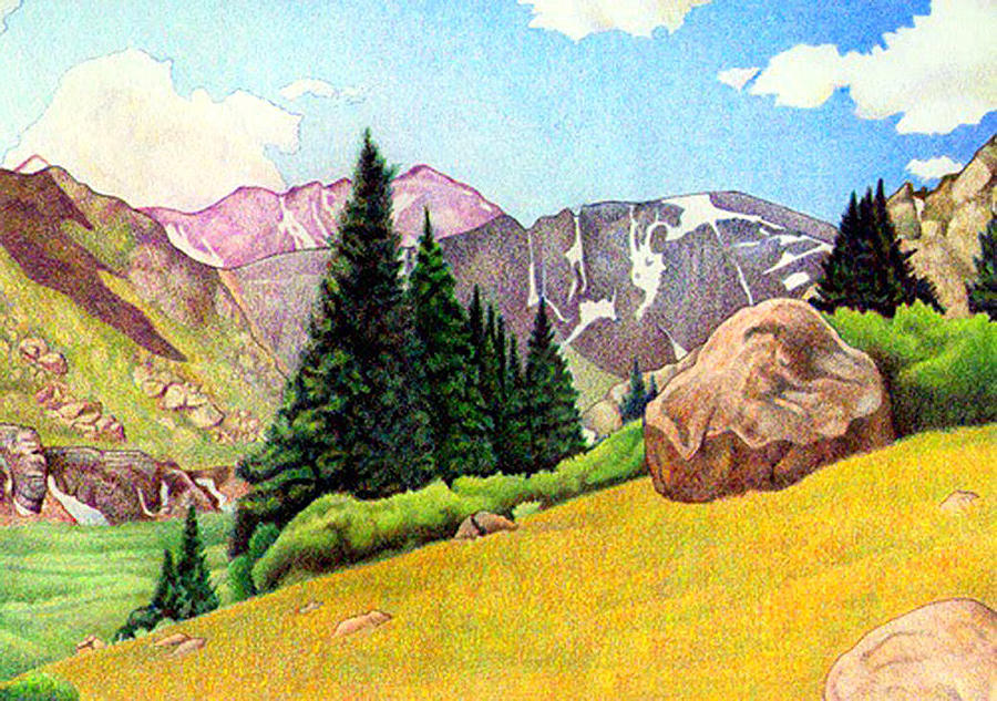 Chicago Basin Drawing by Dan Miller