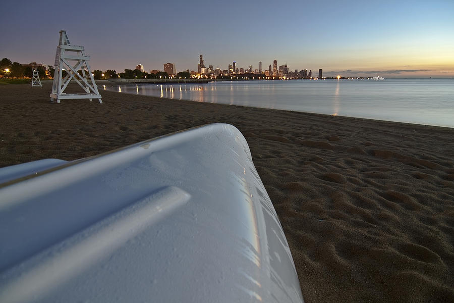 Chicago beach and skyline Photograph by Sven Brogren