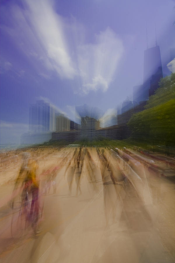 Chicago beach zoom blur Photograph by Sven Brogren