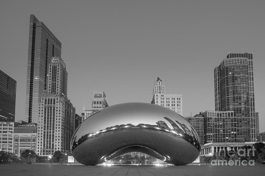 Chicago Bean BW Photograph by Michael Ver Sprill