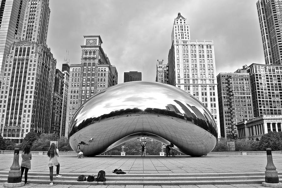 Chicago Bean in Black and White Photograph by Frozen in Time Fine Art Photography