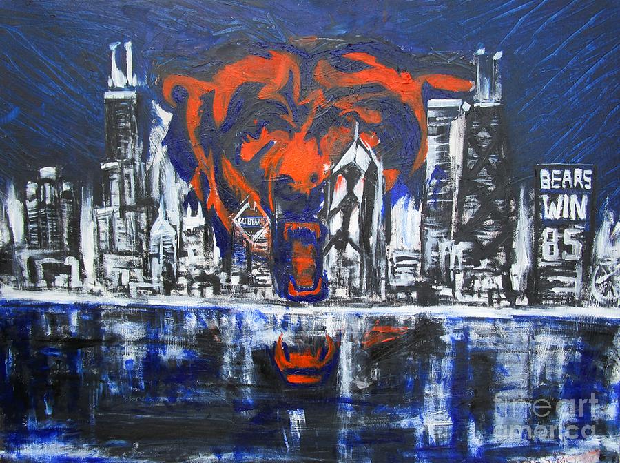 Chicago Bears Skyline Painting