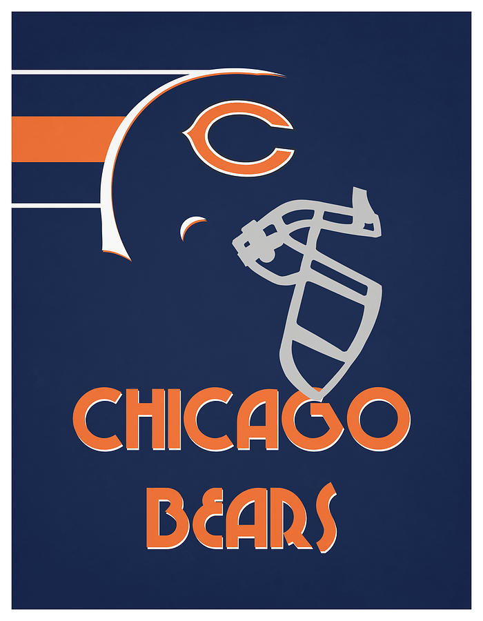 Chicago Bears Team Vintage Art Mixed Media by Joe Hamilton - Fine