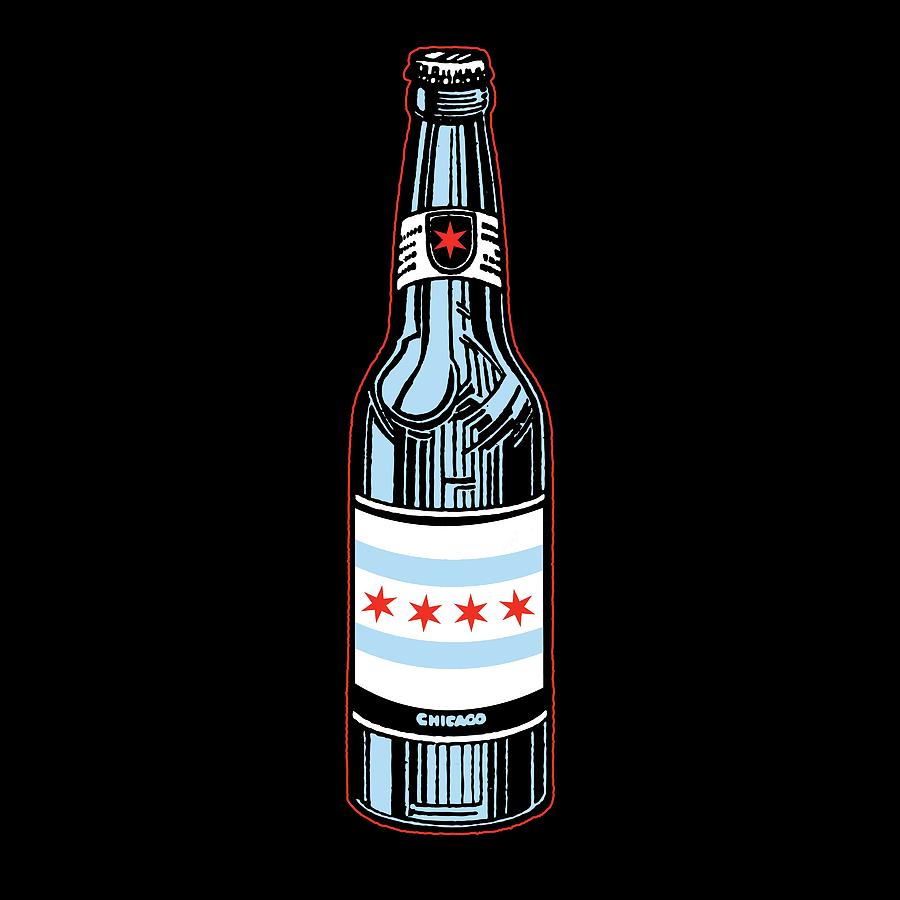 Chicago Digital Art - Chicago Beer by Mike Lopez