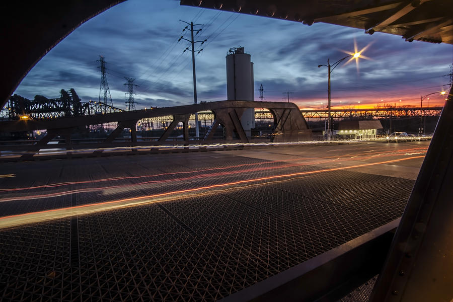 Chicago Bridge at dusk  Photograph by Sven Brogren