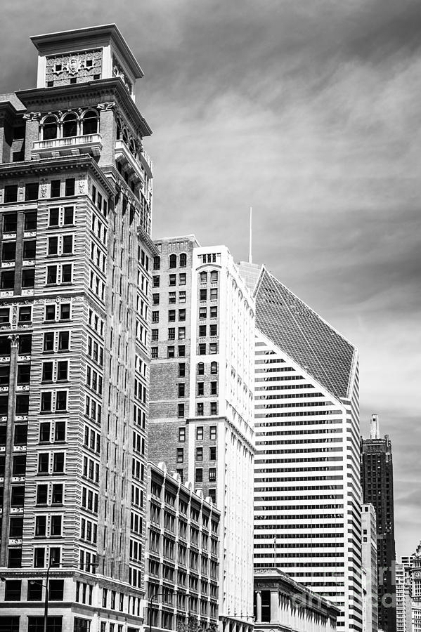 Chicago Buildings Black and White Photo Photograph by Paul Velgos ...