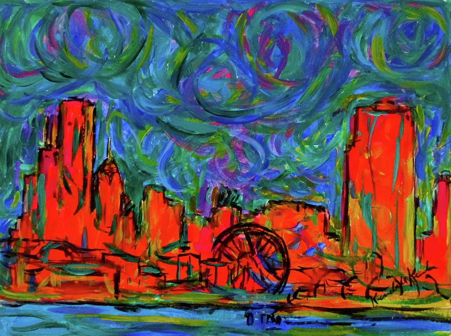 Chicago Burst Painting by Kendall Kessler